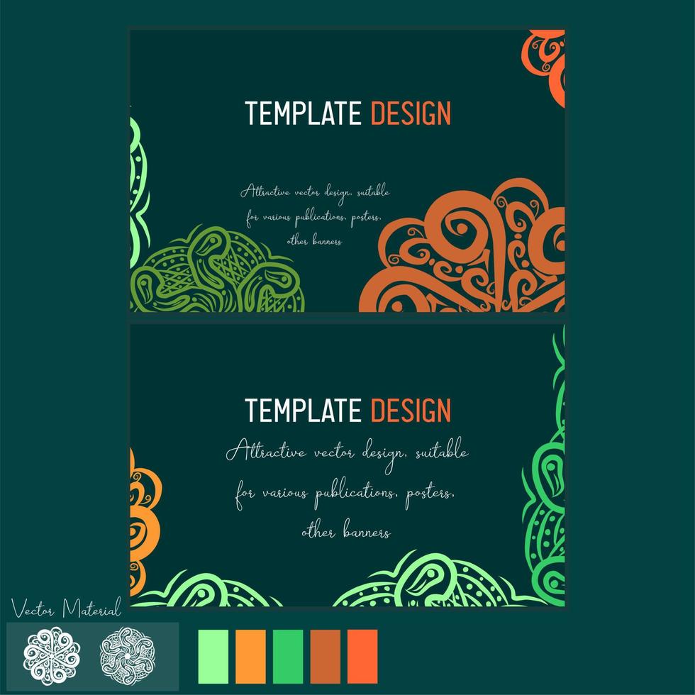 INTERESTING COLORS AND STYLE COMBINATION VECTOR TEMPLATES. SUITABLE FOR GREETING CARDS