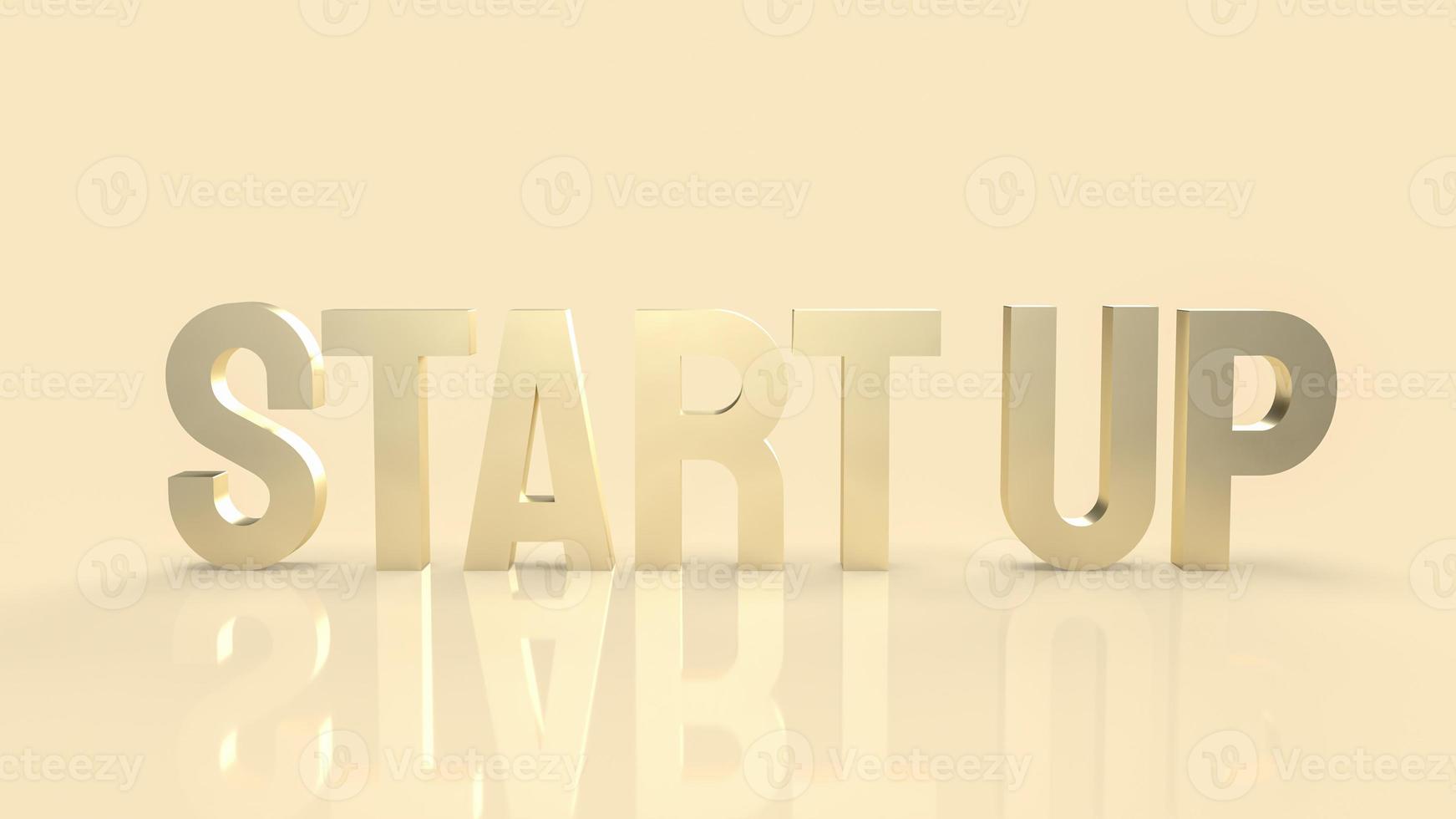 The gold start up for business concept 3d rendering photo