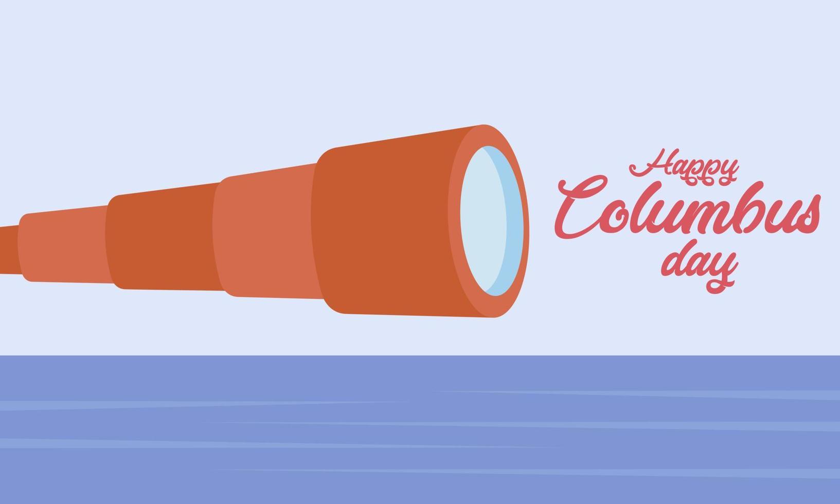 Hand drawn flat columbus day background vector