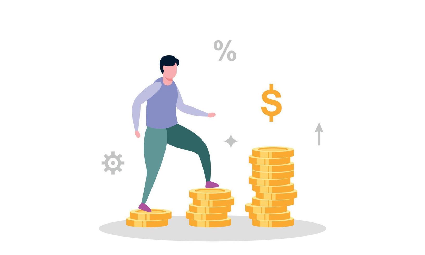 Blockchain cryptocurrency business concept illustration vector