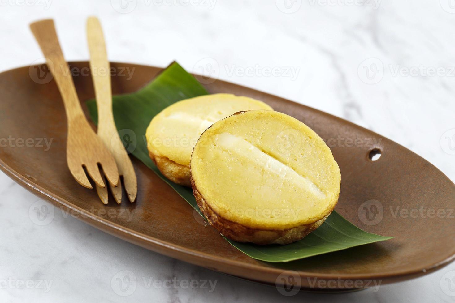 Kue Lumpur Kentang or Potato Mud Cake, Indonesian Traditional Jajan Pasar photo