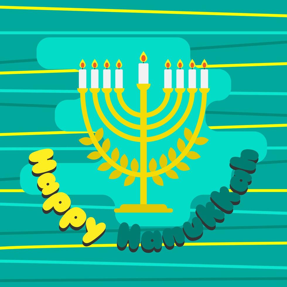 feliz tarjeta de felicitación de hanukkah. adecuado para eventos de hanukkah vector