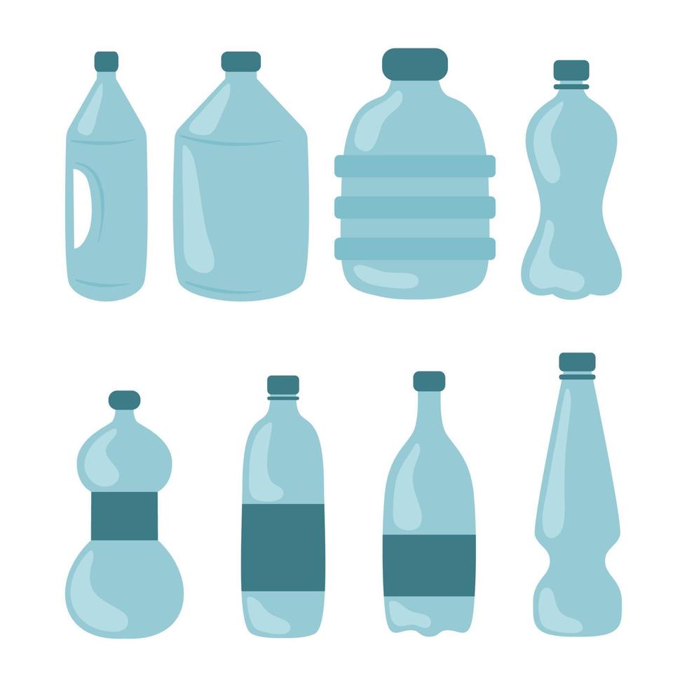 plastic bottle collection clipart vector