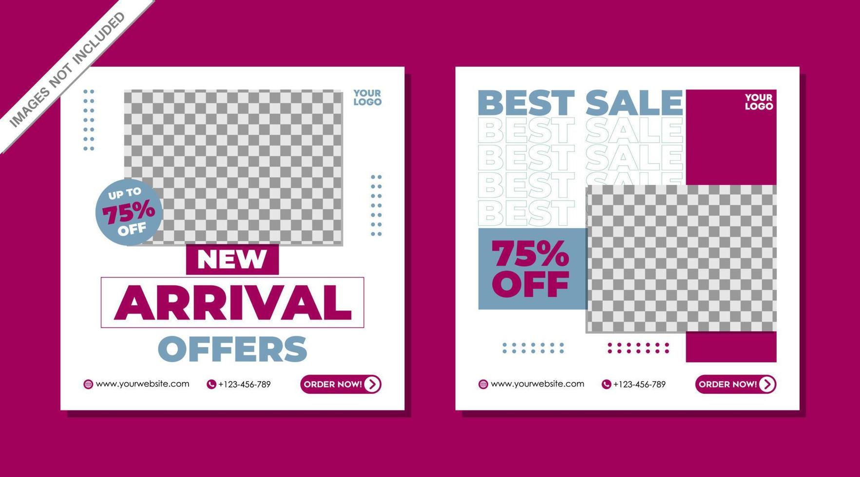 FEED SOSIAL MEDIA DISCOUNT PROMOTION SALE TEMPLATE vector