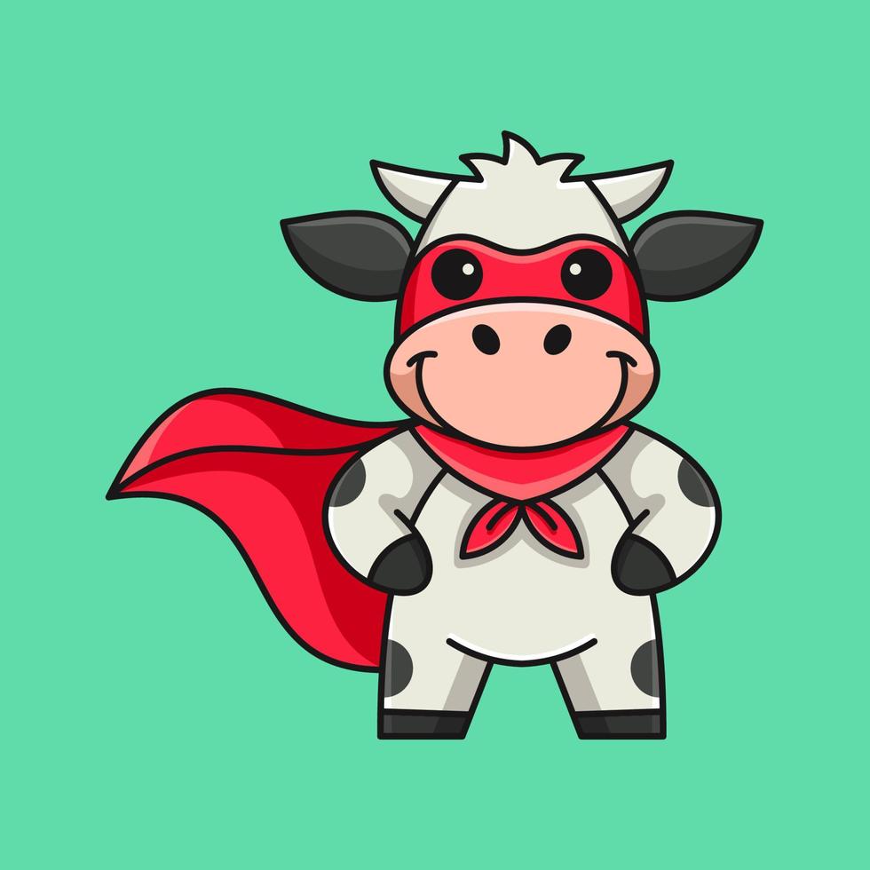 cute super cow vector