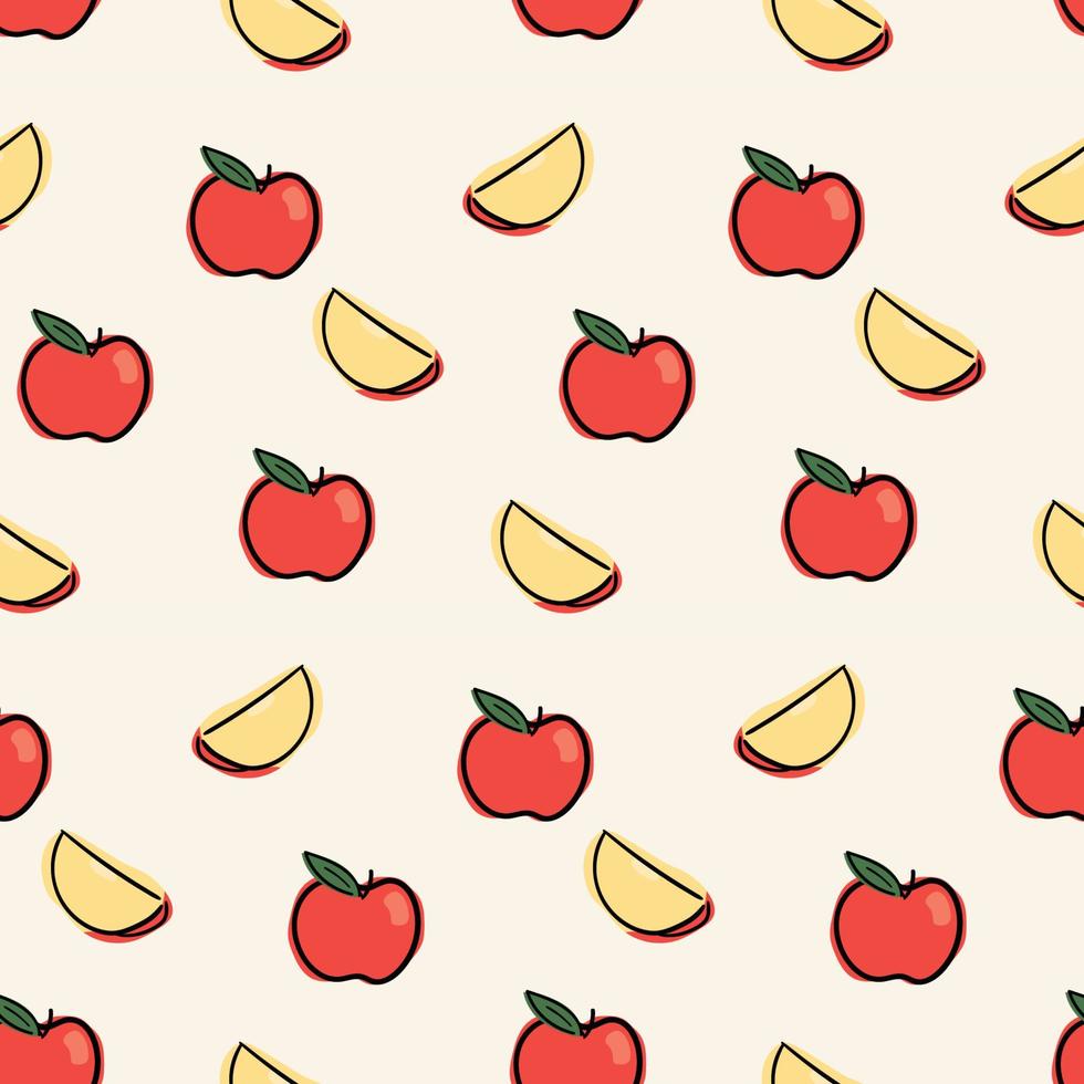 red apple seamless pattern Gift Wrap background wallpaper vector