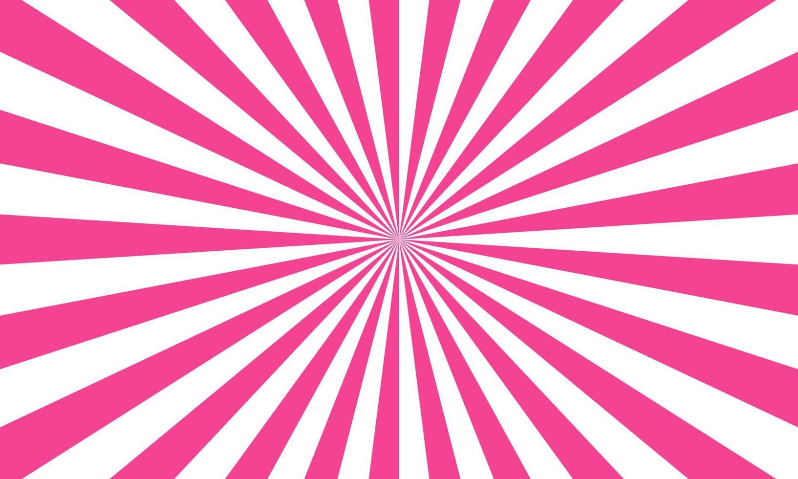 fondo de ráfaga de color blanco rosa. fondo de rayos en estilo retro. vector. vector