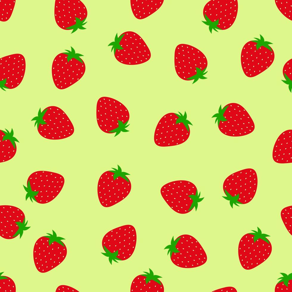 Seamless pattern with strawberries . Vector illustration.