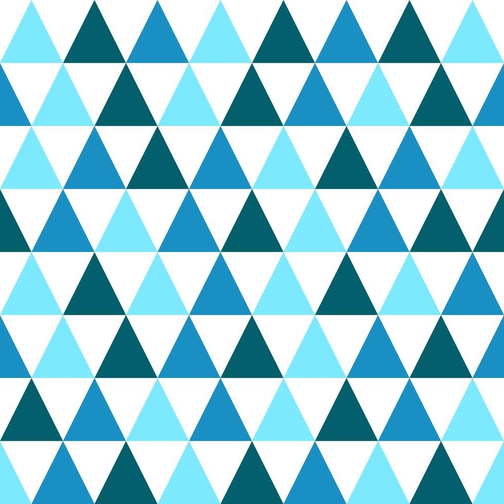 Seamless pattern. White background with blue triangle . Vector illustration.