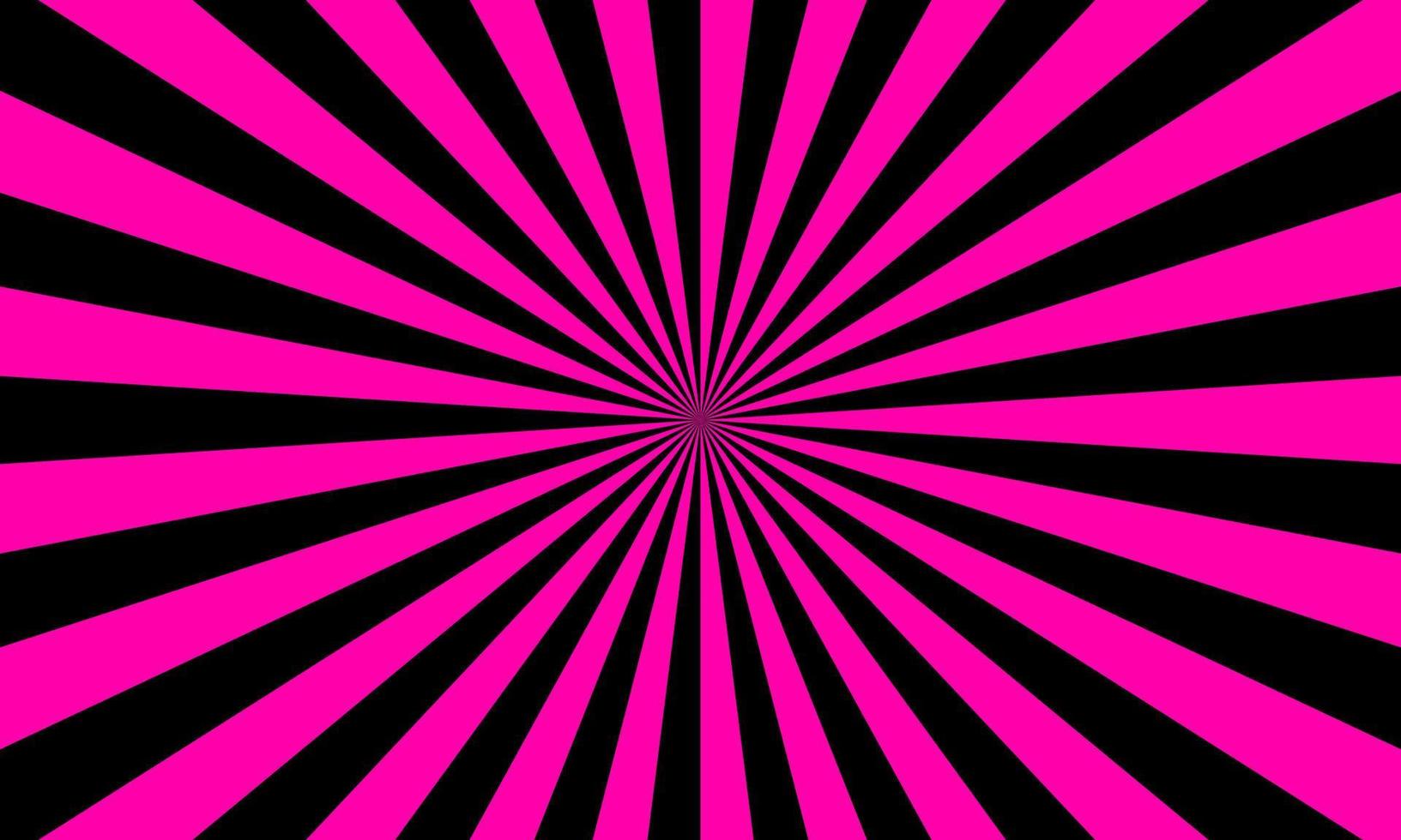 fondo de ráfaga de color rosa negro. fondo de rayos en estilo retro. vector. vector