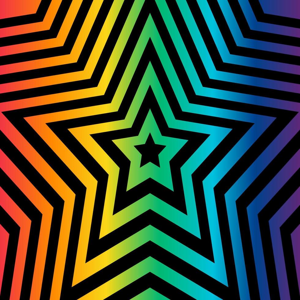 Abstract optical illusion background with a star. Vector. vector