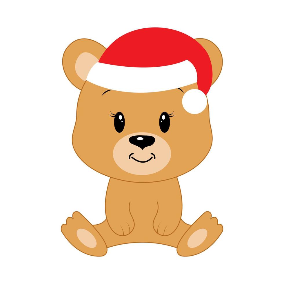 Cute cartoon bear. Vector illustration.