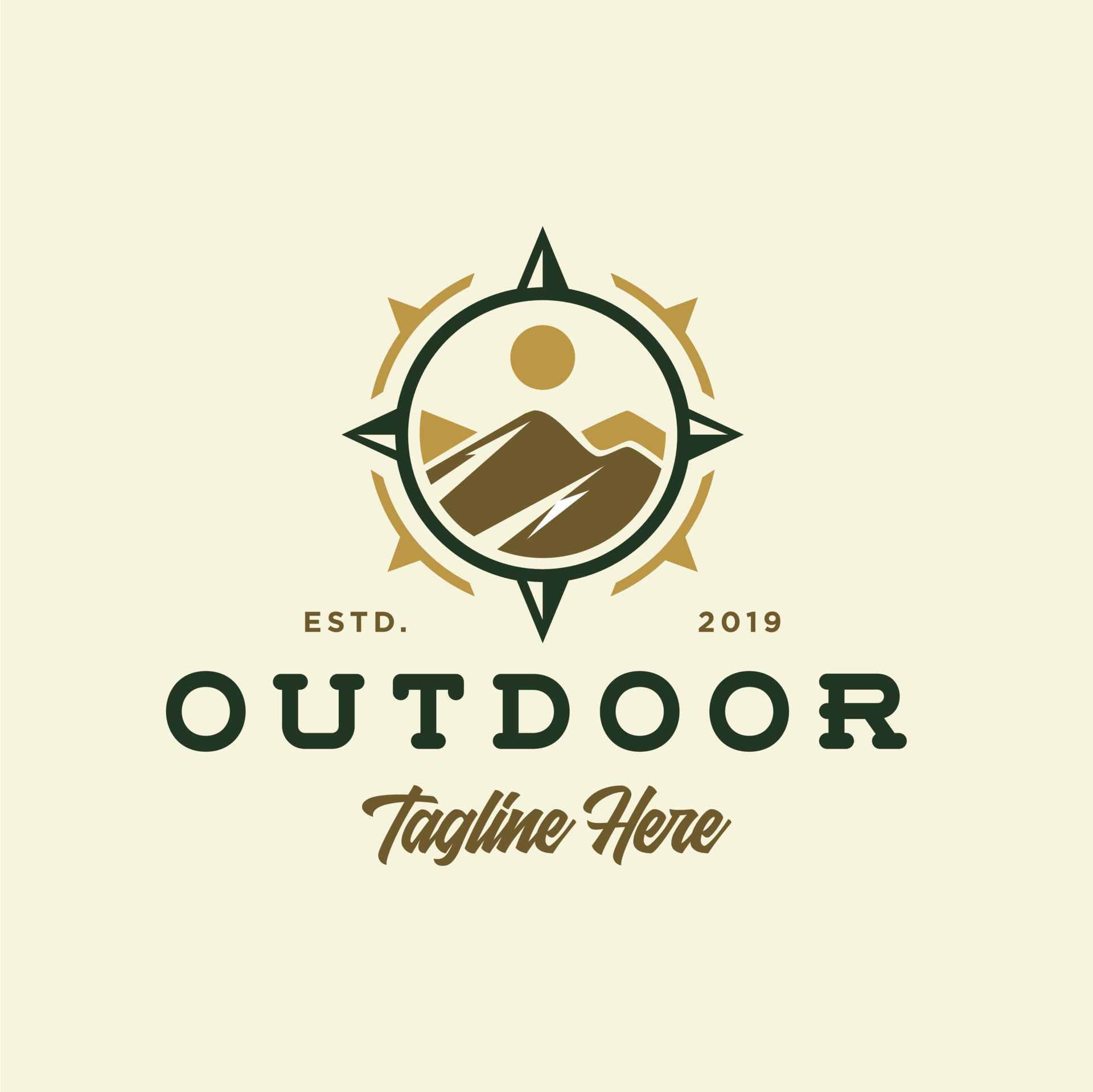 vintage retro outdoor brand logo concept. hipster badge adventure