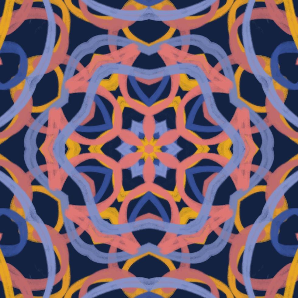 Abstract kaleidoscope background. Beautiful kaleidoscope seamless pattern. Multicolor mosaic texture. Seamless kaleidoscope texture. Unique kaleidoscope design vector