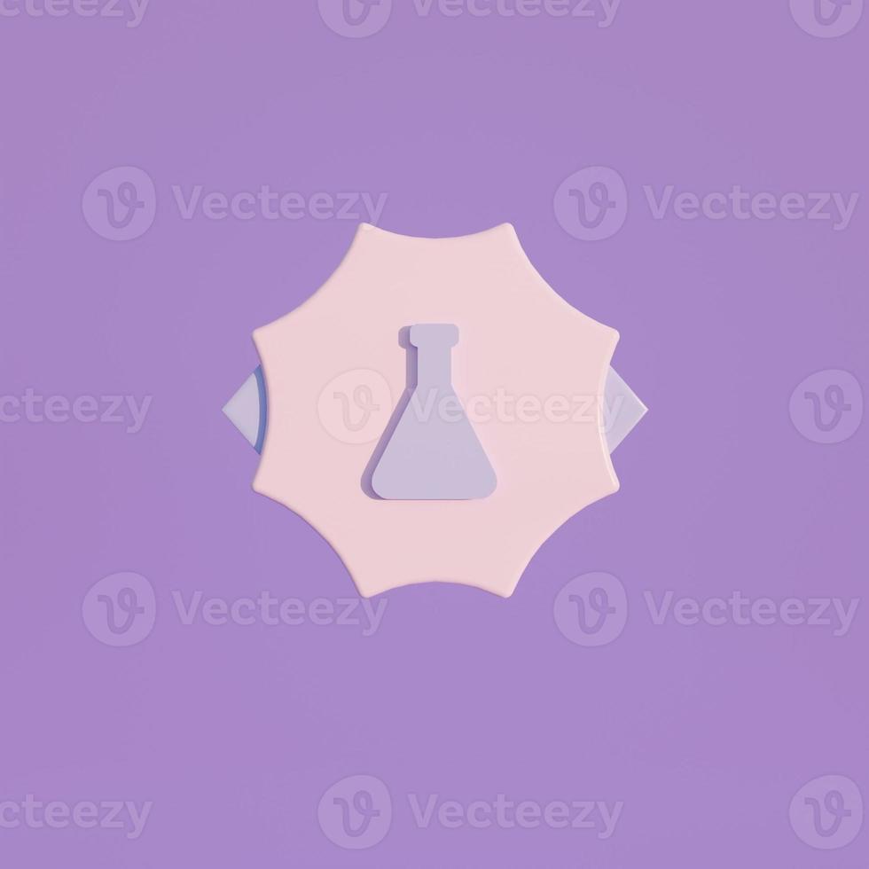 3d medal coin with potion icon photo