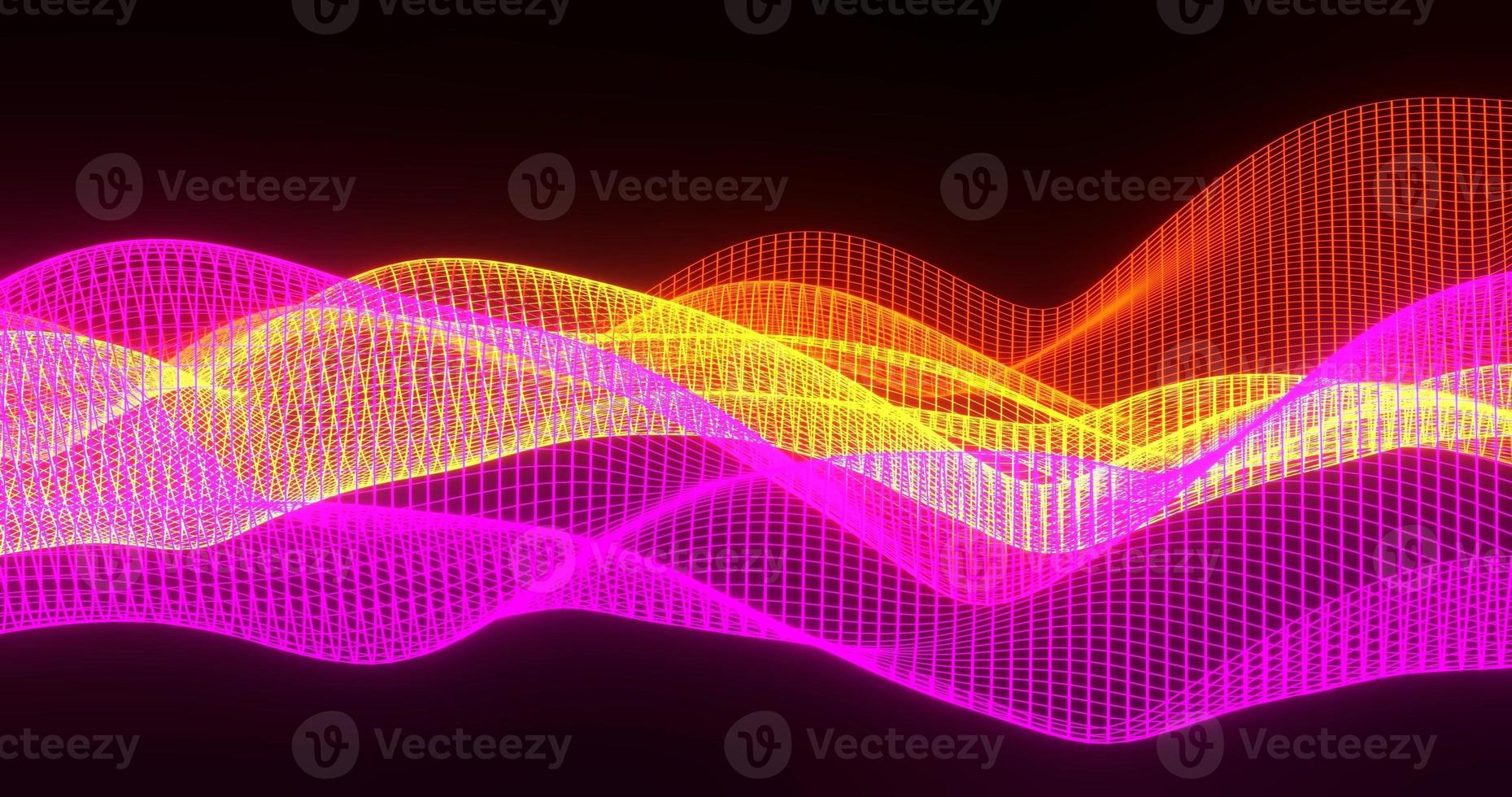 3D abstract animation color neon wavy. Concept multicolor liquid pattern. Purple, red, yellow, white wavy reflection surface macro. Trendy Colorful Fluid Abstraction Flow. 4K. photo