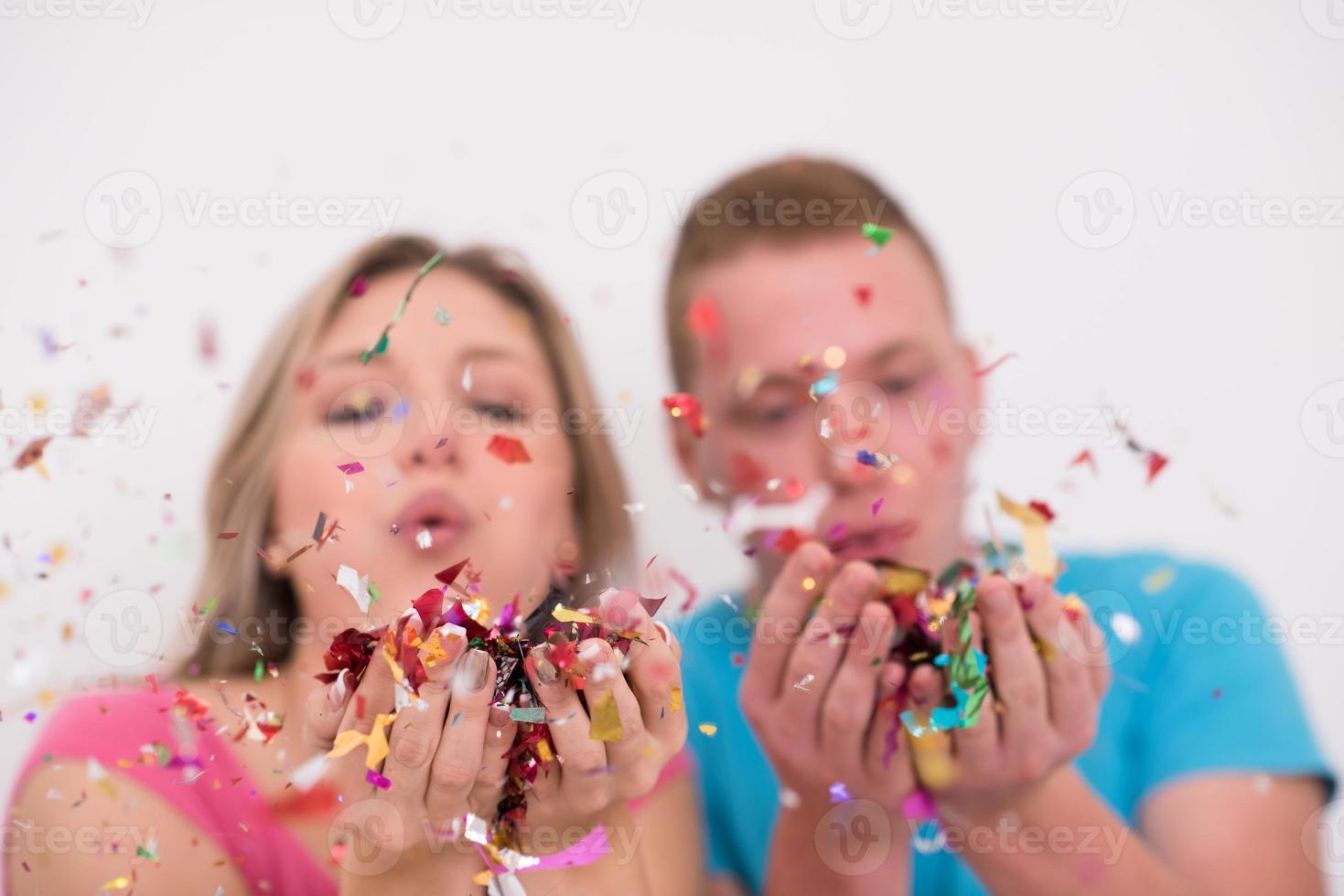 romantic couple celebrating photo