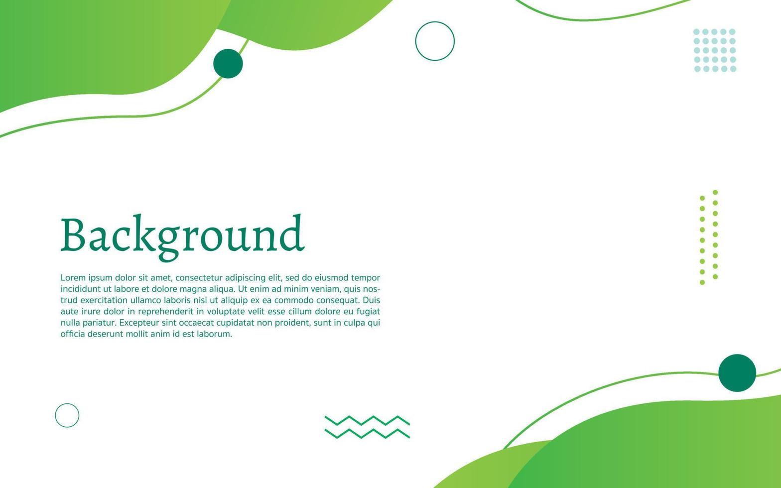 Template banner. Green gradient colour. Abstract and geometric. Vector illustration isolated on white background