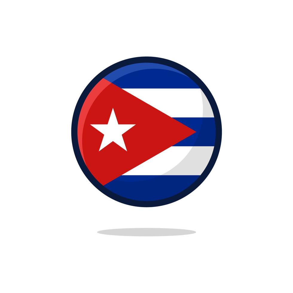 icono de la bandera cubana vector