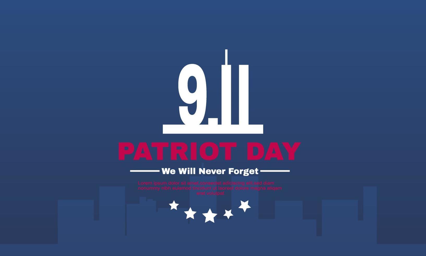 abstract  patriot day poster background we will never vector