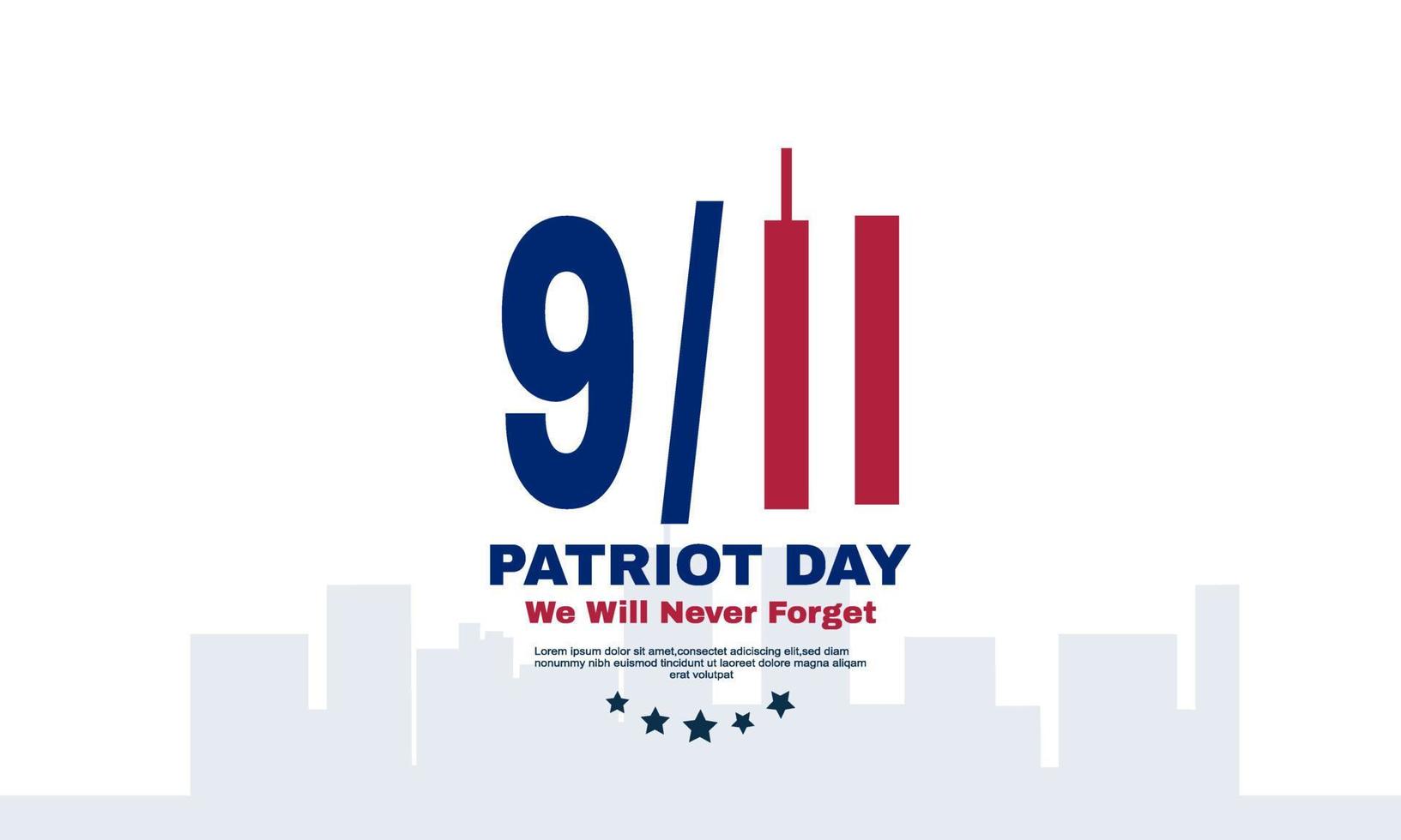 patriot day poster background we will never vector