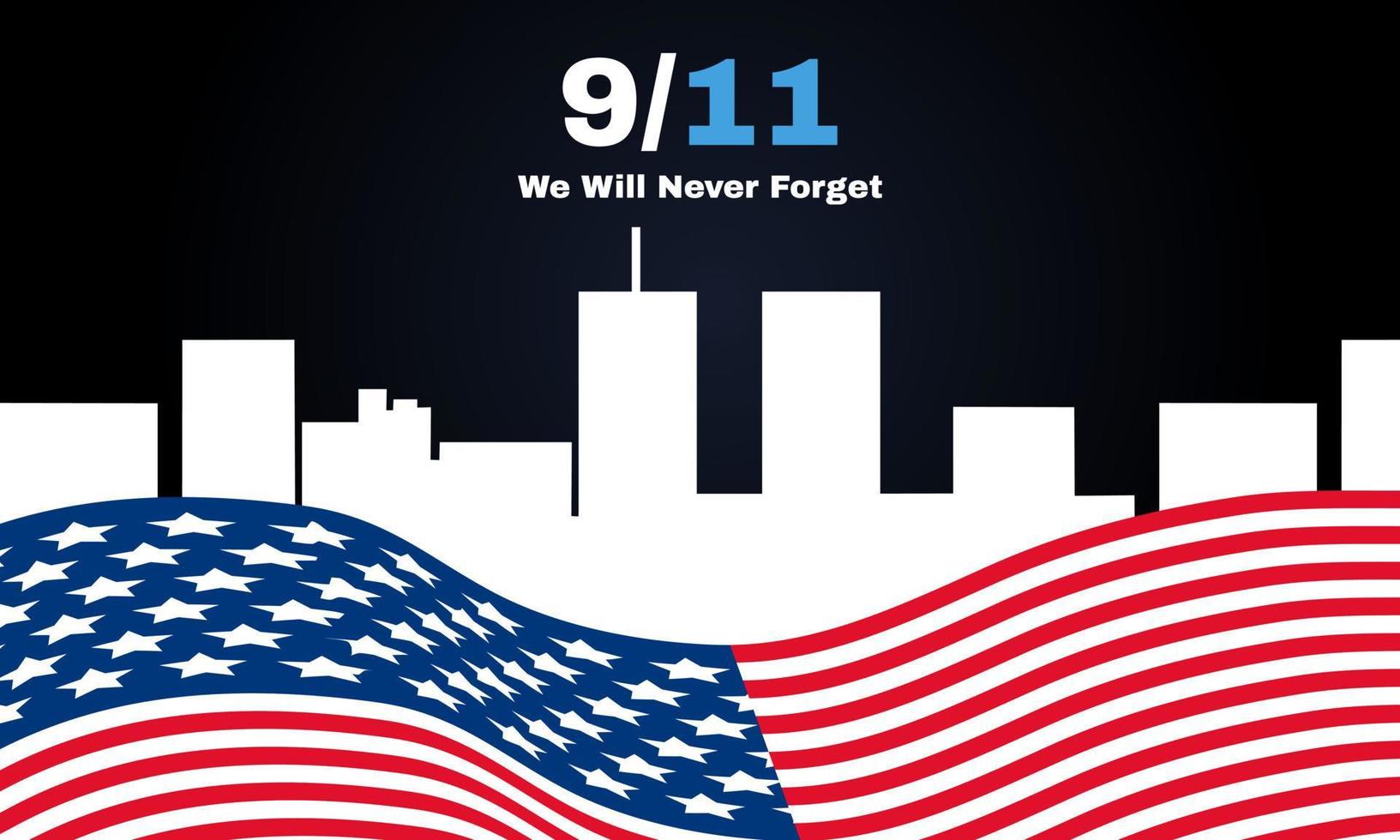 abstract patriot day september 11 we will background vector
