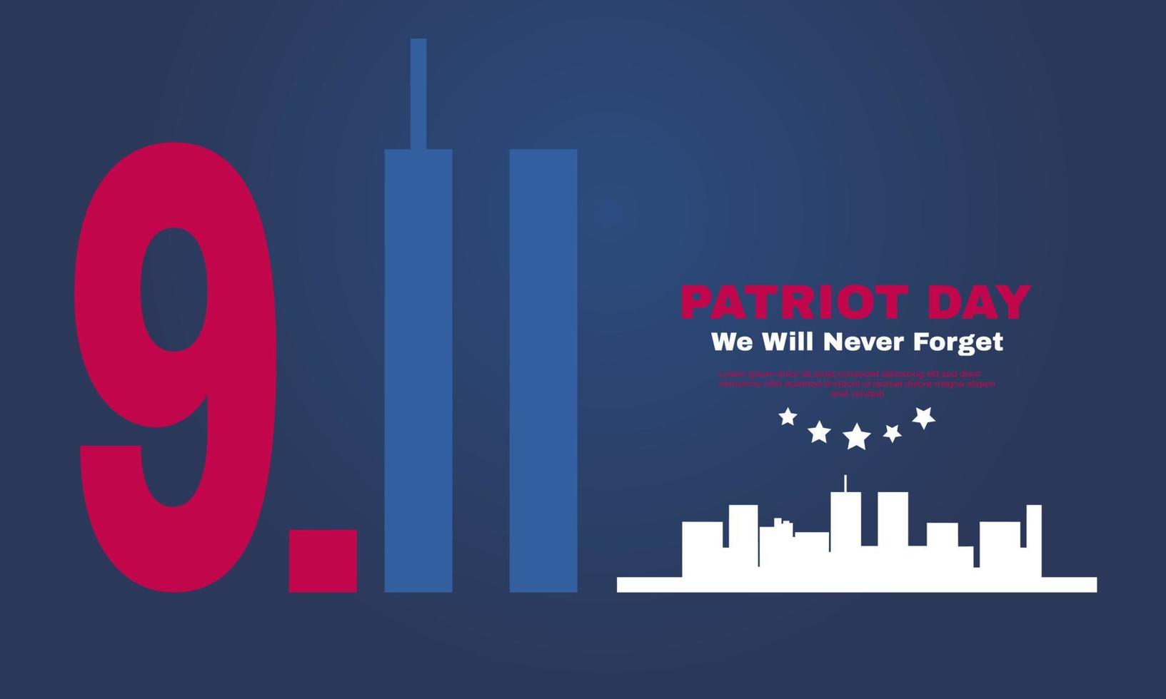 vector patriot day poster background we will never