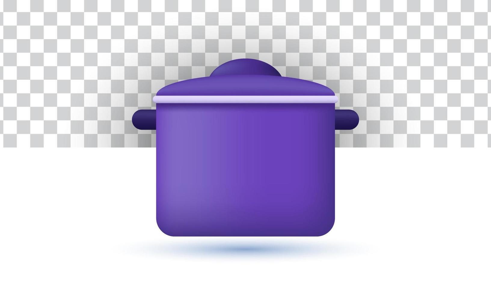 unique realistic cooking pot icon 3d design isolated on vector