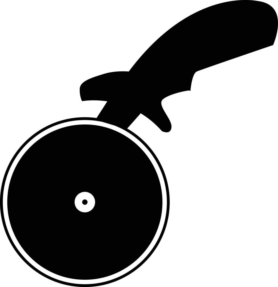 pizza cutter icon on white background. kitchen cutter sign. flat style. vector