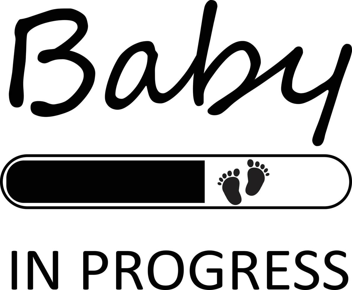 Baby in progress on white background. Baby in progress logo. flat style. vector