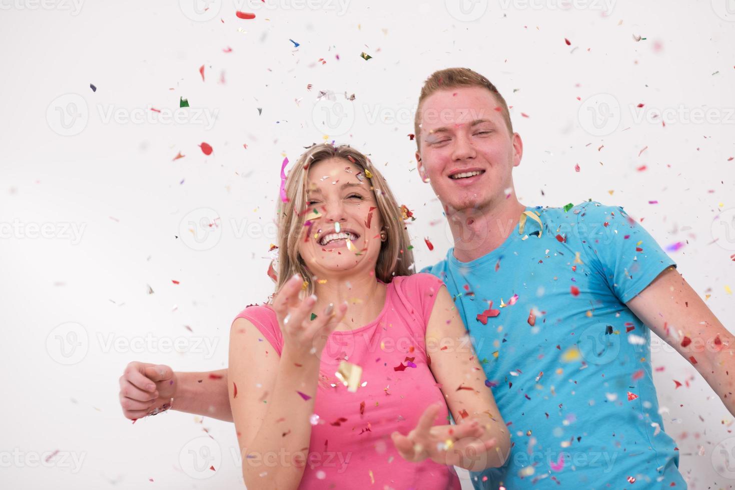 romantic couple celebrating photo
