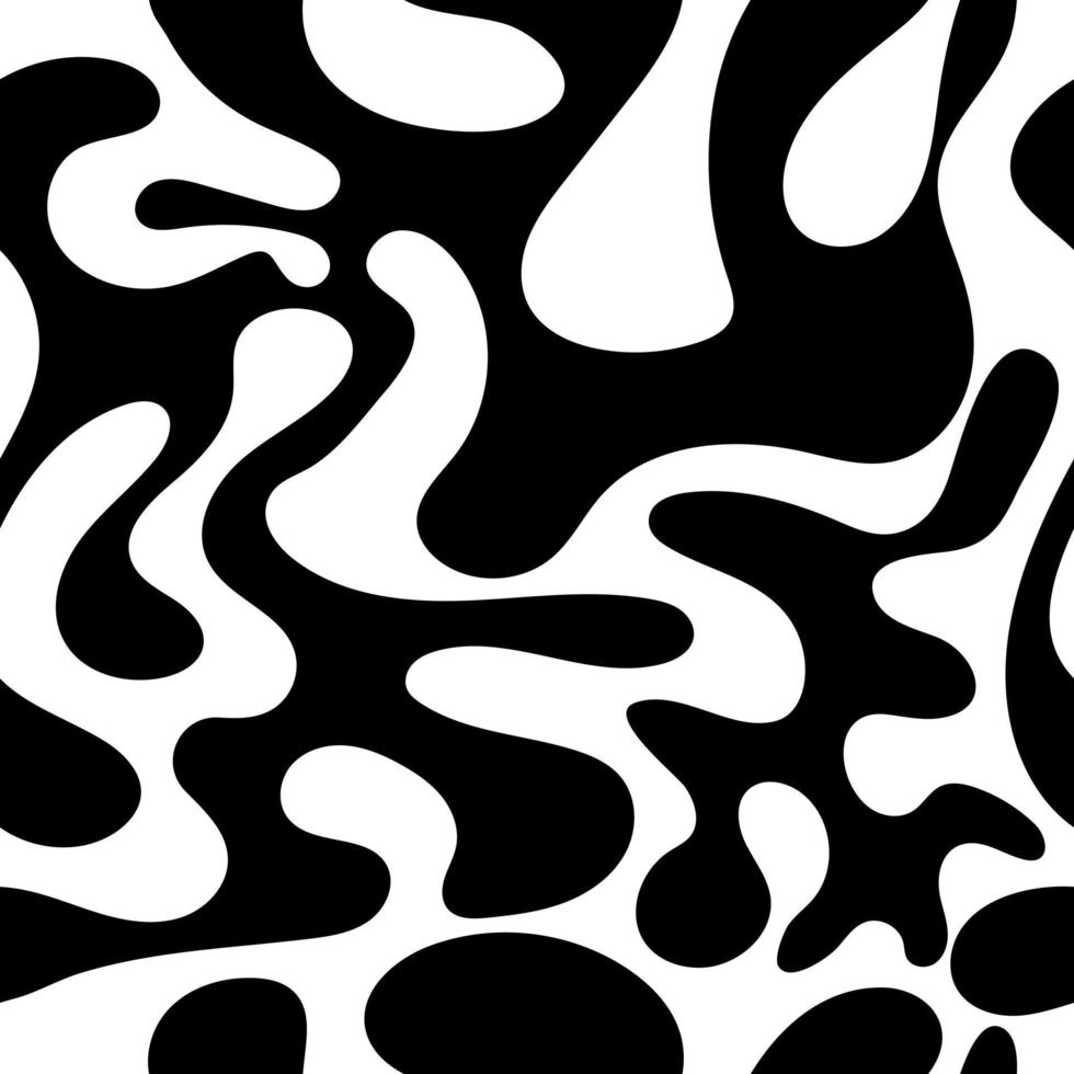 Abstract optical illusion seamless pattern vector illustration in black and white