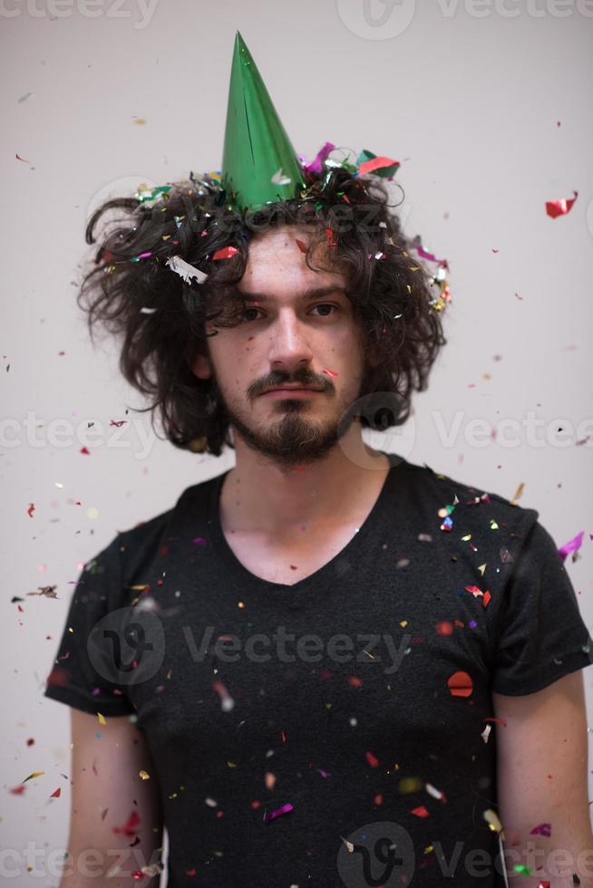 confetti man on party photo