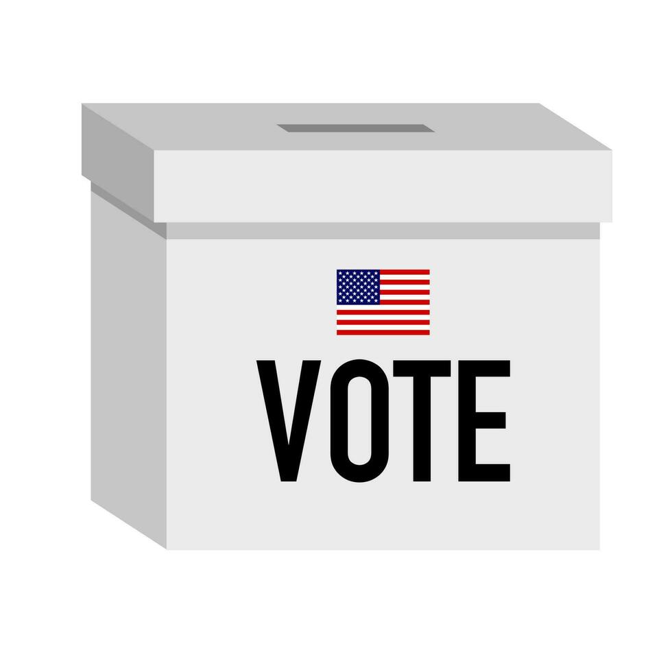 vector american election vote box