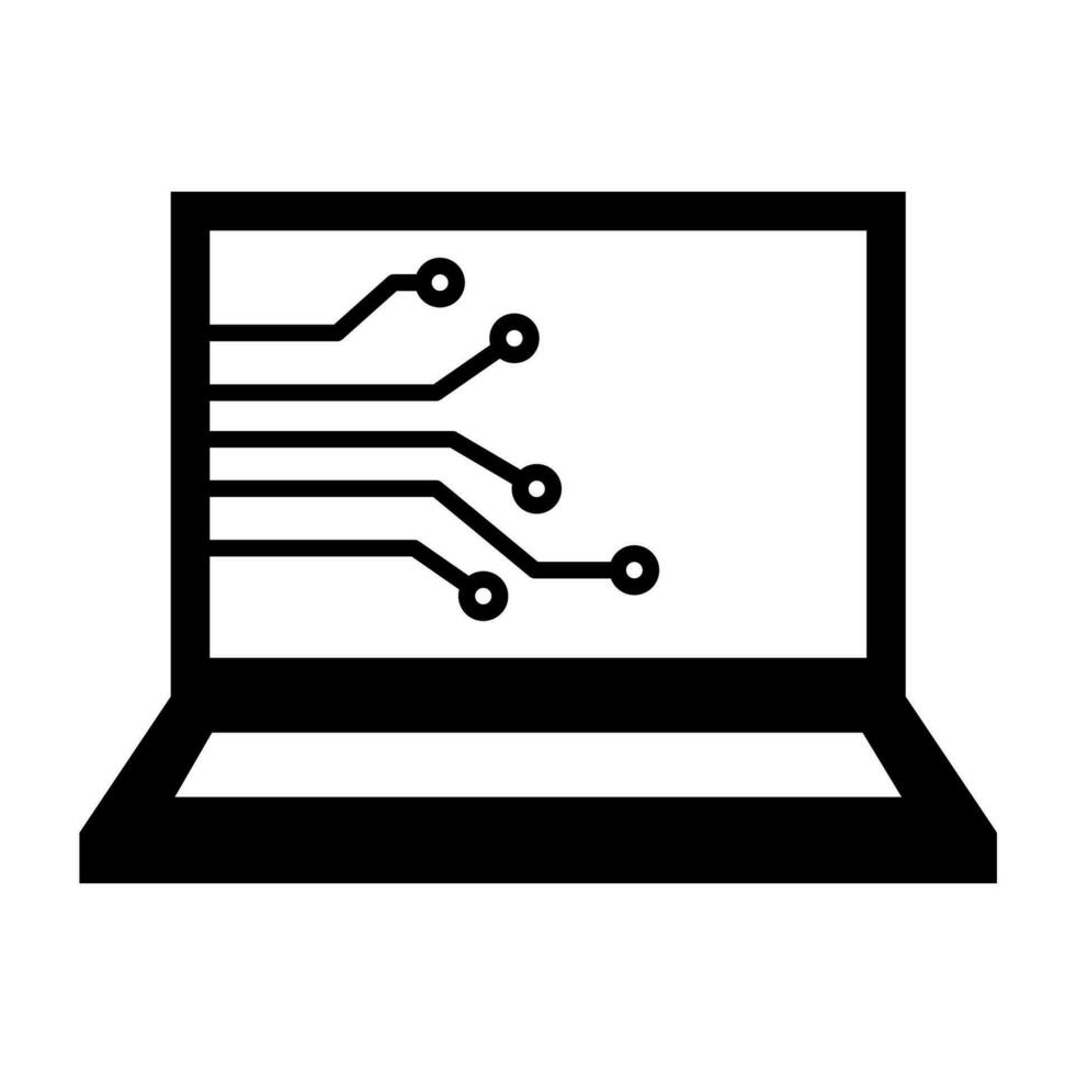 vector black artificial intelligence icon