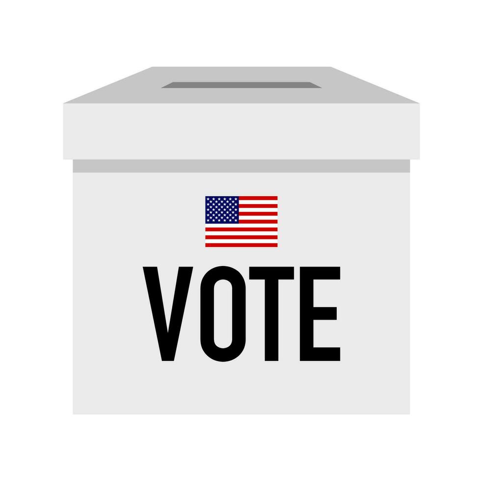 vector american election vote box