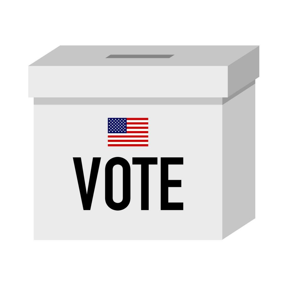 vector american election vote box