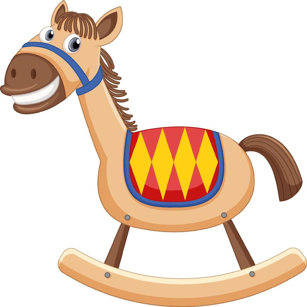 caballo balancín aislado para niños vector