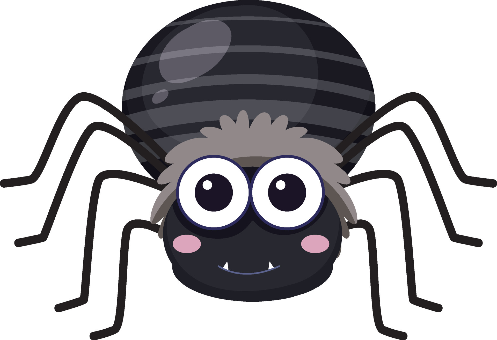 Cute spider cartoon on white background 11279354 Vector Art at Vecteezy