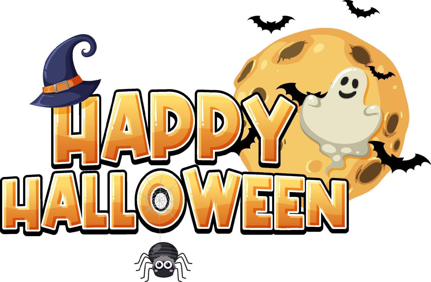 Happy Halloween Festival Logo Design vector