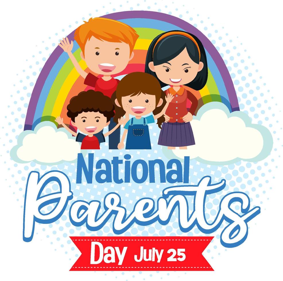 National Parents Day poster design vector