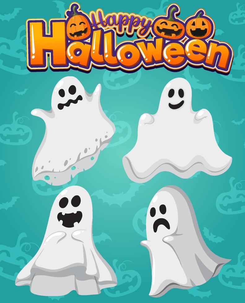 Happy Halloween Poster Template vector