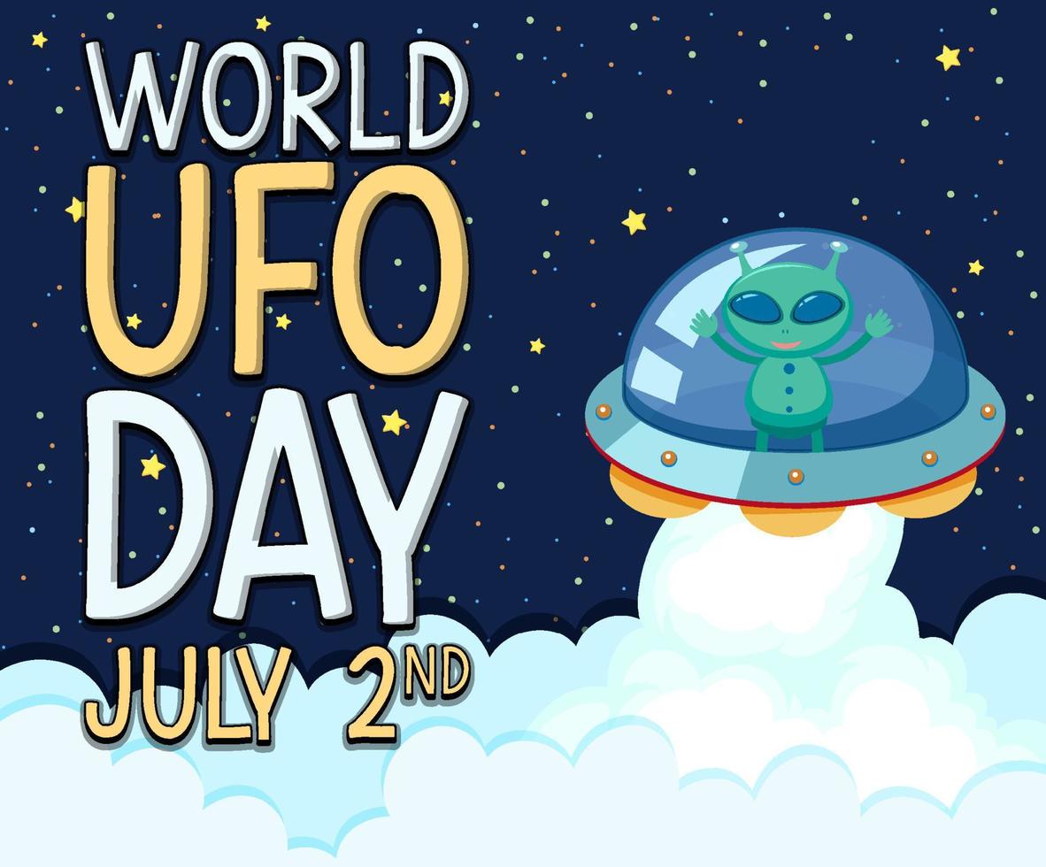 World UFO Day Poster Banner vector