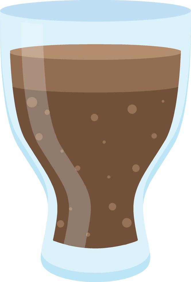 un vaso de refresco sobre fondo blanco vector