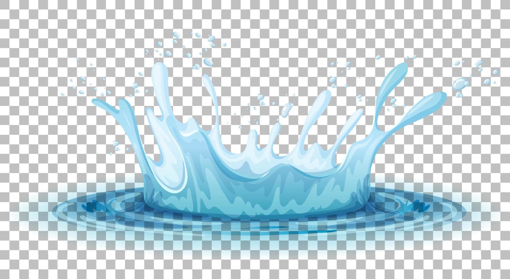Water splash on grid background vector