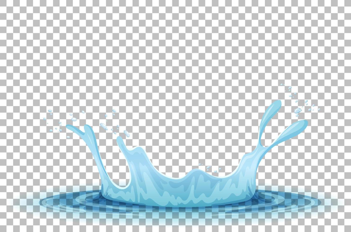 Water splash on grid background vector