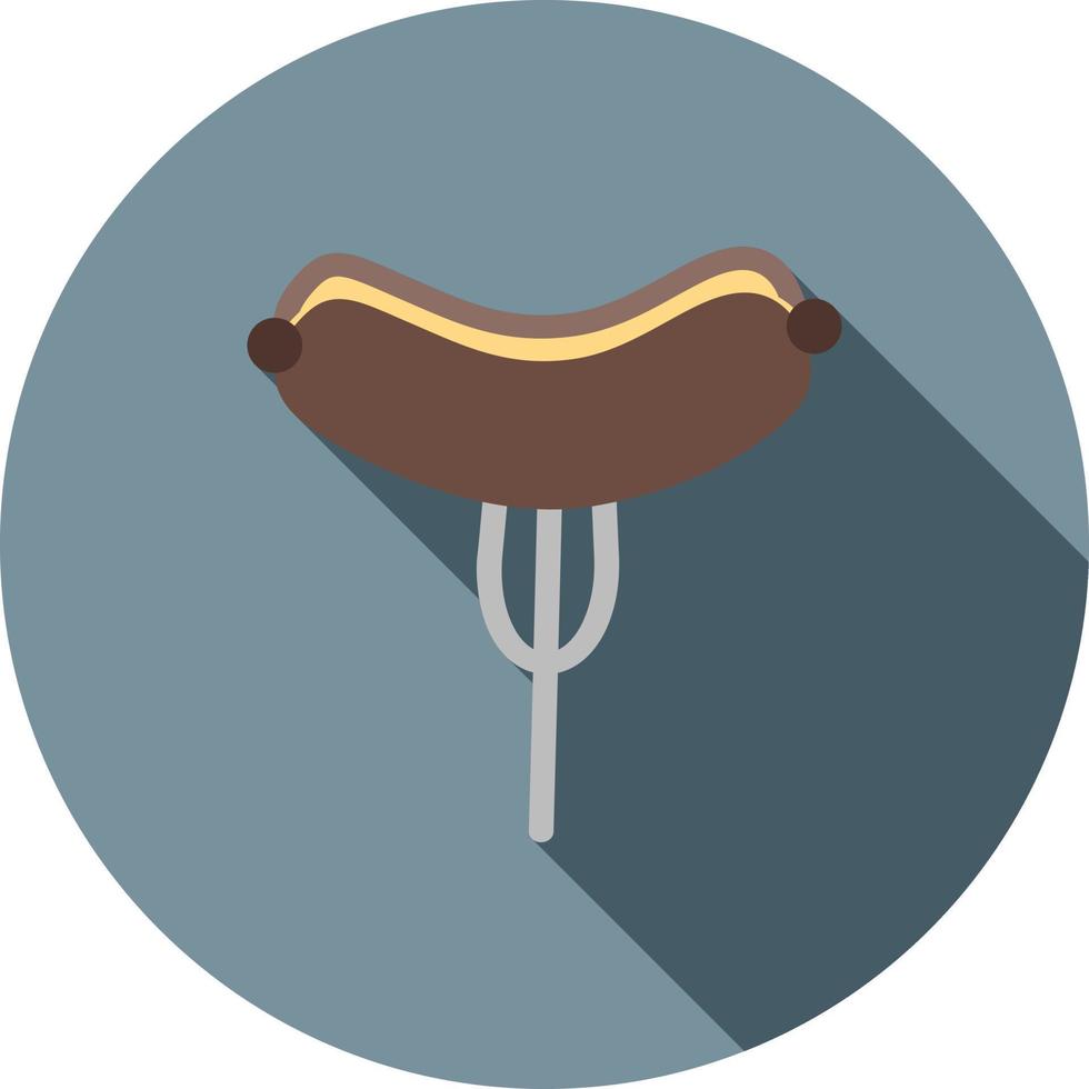 Hot Dog Flat Long Shadow Icon vector