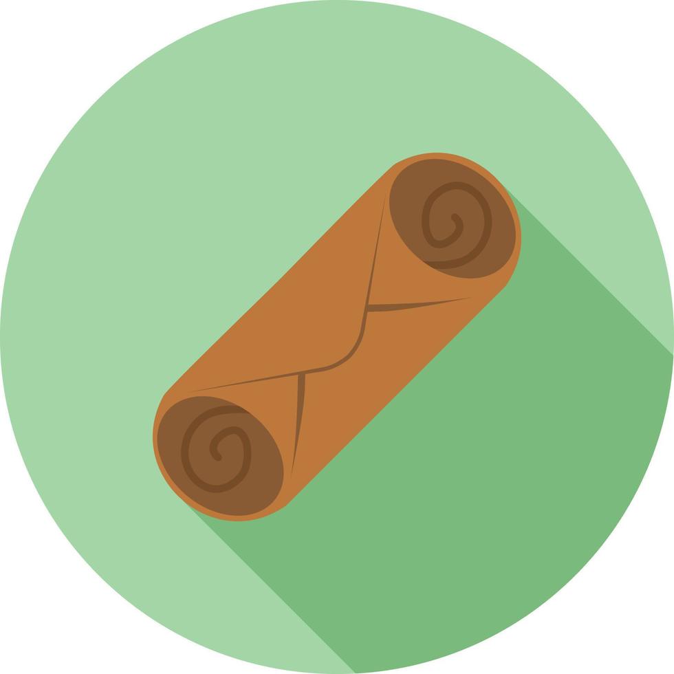 Cannoli Flat Long Shadow Icon vector