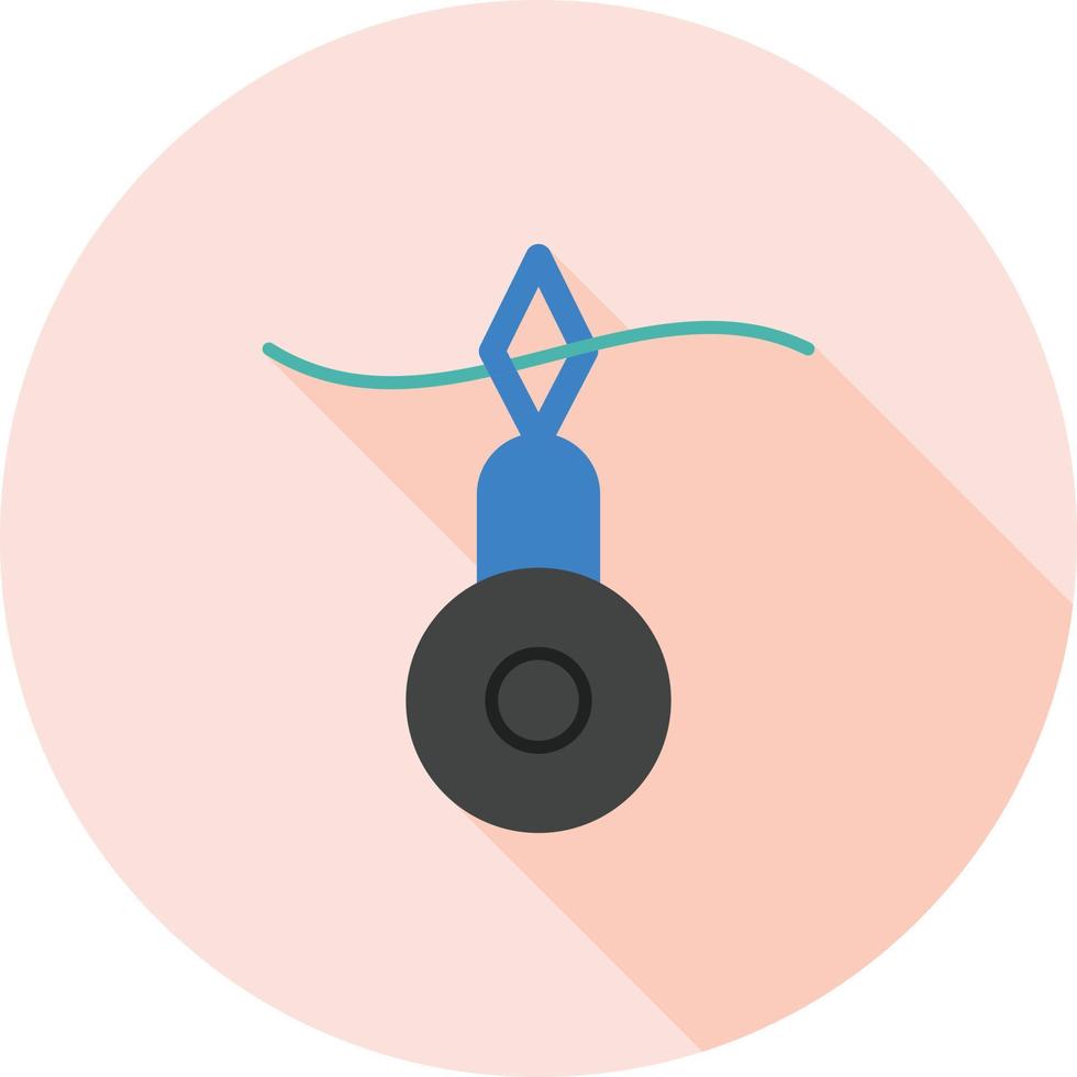 Threading Flat Long Shadow Icon vector