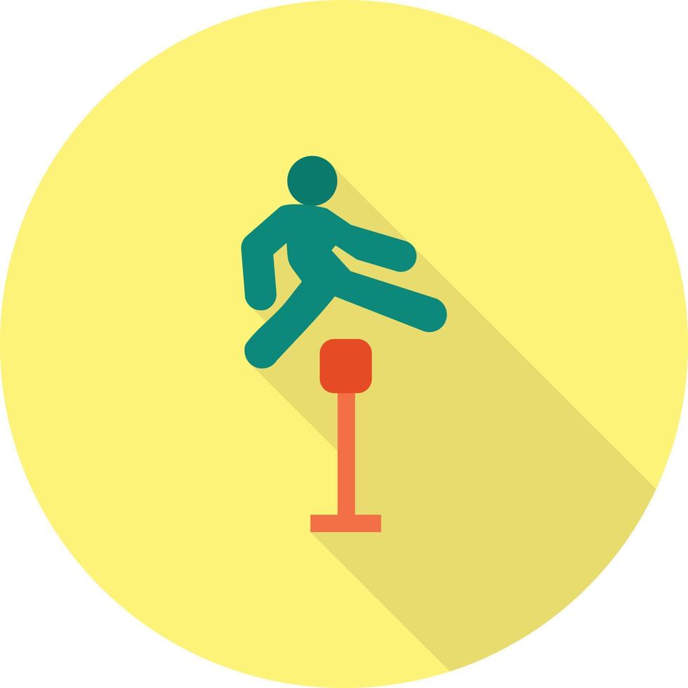 Jumping Flat Long Shadow Icon vector